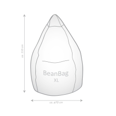 SITTING POINT Sitzsack ALFA Velours anthrazit XL ca. 220L