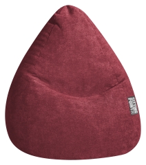 SITTING POINT Sitzsack ALFA Velours weinrot XL ca. 220L