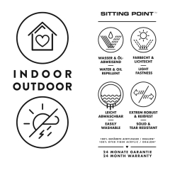 SITTING POINT Sitzsack KORFU ROCK mittelgrau outdoorgeeignet