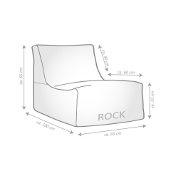 SITTING POINT Sitzsack KORFU ROCK anthrazit outdoorgeeignet