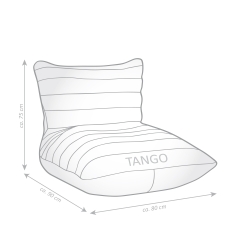 SITTING POINT Sitzsack Tango CANVAS anthrazit