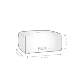 SITTING POINT Sitzsack WOOLY ROLL Fellimitat in natur