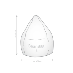 SITTING POINT Sitzsack Brava Bean Bag L ca. 120 Liter grau