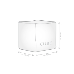 SITTING POINT Sitzsack Scuba Cube 40x40x40cm grau