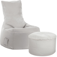 SITTING POINT Sitzsack-Set Scuba Swing + Hocker grau