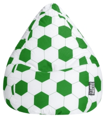 SITTING POINT Sitzsack Fuball &quote;FANKURVE&quote; XL in grn-wei ca. 220L
