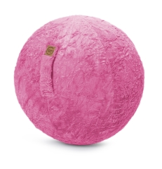 Sitzball / Gymnastikball FLUFFY mit Webplsch-Bezug in pink