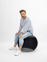 Sitzball / Gymnastikball MESH TENNIS in schwarz