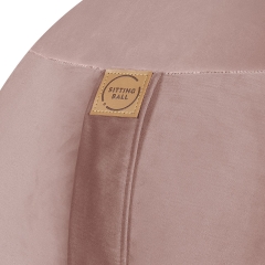 Sitzball / Gymnastikball SAMT UNI mit Samt-Bezug in altrose
