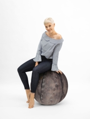 Sitzball / Gymnastikball IRON mit in Soft-Feeling Digitaldruck-Bezug