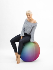 Sitzball / Gymnastikball RAINBOW mit in Soft-Feeling Digitaldruck-Bezug