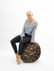 Sitzball / Gymnastikball CAMOFLAGE mit Softshell Digitaldruck-Bezug