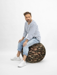Sitzball / Gymnastikball CAMOFLAGE mit Softshell Digitaldruck-Bezug