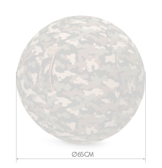Sitzball / Gymnastikball CAMOFLAGE mit Softshell Digitaldruck-Bezug