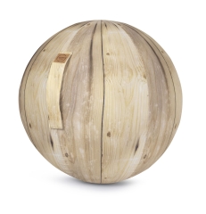Sitzball / Gymnastikball OAK mit Soft-Feeling Digitaldruck-Bezug in Holzoptik