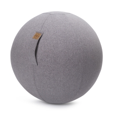 Sitzball / Gymnastikball Felt mit Filz-Bezug in grau
