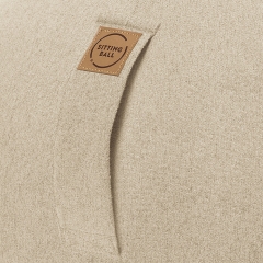 Sitzball / Gymnastikball Felt mit Filz-Bezug in beige