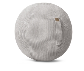 Sitzball / Gymnastikball SHARA mit Cord-Bezug in grau