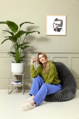 SITTING POINT Sitzsack RAYA Fellimitat XXL ca. 300L taupe