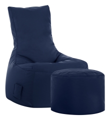 SITTING POINT Sitzsack-Set Scuba Swing + Hocker jeansblau