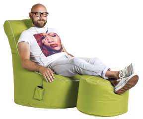 SITTING POINT Sitzsack-Set Brava Swing + Hocker gr�n