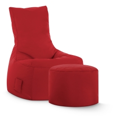 SITTING POINT Sitzsack-Set Scuba Swing + Hocker rot