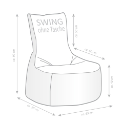 SITTING POINT Sitzsack OUTSIDE Swing anthrazit (Outdoor/Ind
