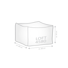 SITTING POINT Sitzsack OUTSIDE Loft grau (Outdoor/Indoor)