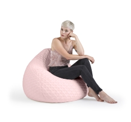 SITTING POINT Sitzsack FLUFFY HEARTS XL ca. 220 Liter rose