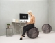 Sitzball / Gymnastikball IRON mit in Soft-Feeling Digitaldruck-Bezug