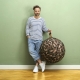 Sitzball / Gymnastikball CAMOFLAGE mit Softshell Digitaldruck-Bezug