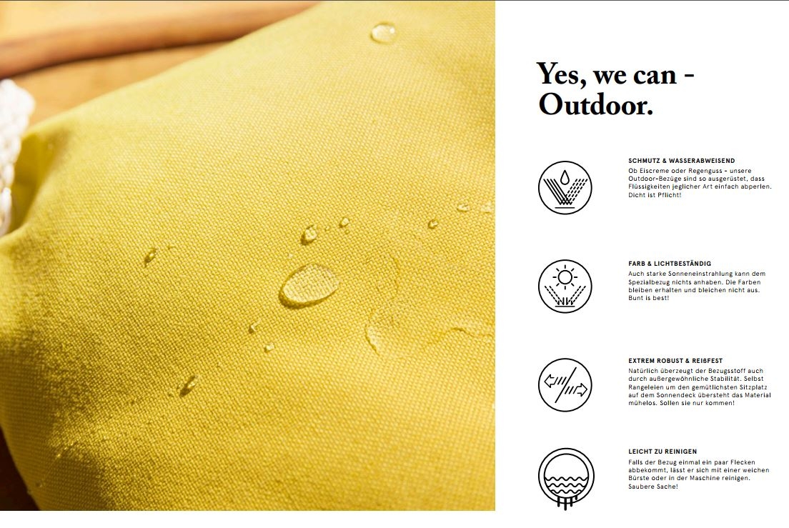 SITTING POINT Sitzsack KORFU ROCK mittelgrau outdoorgeeignet