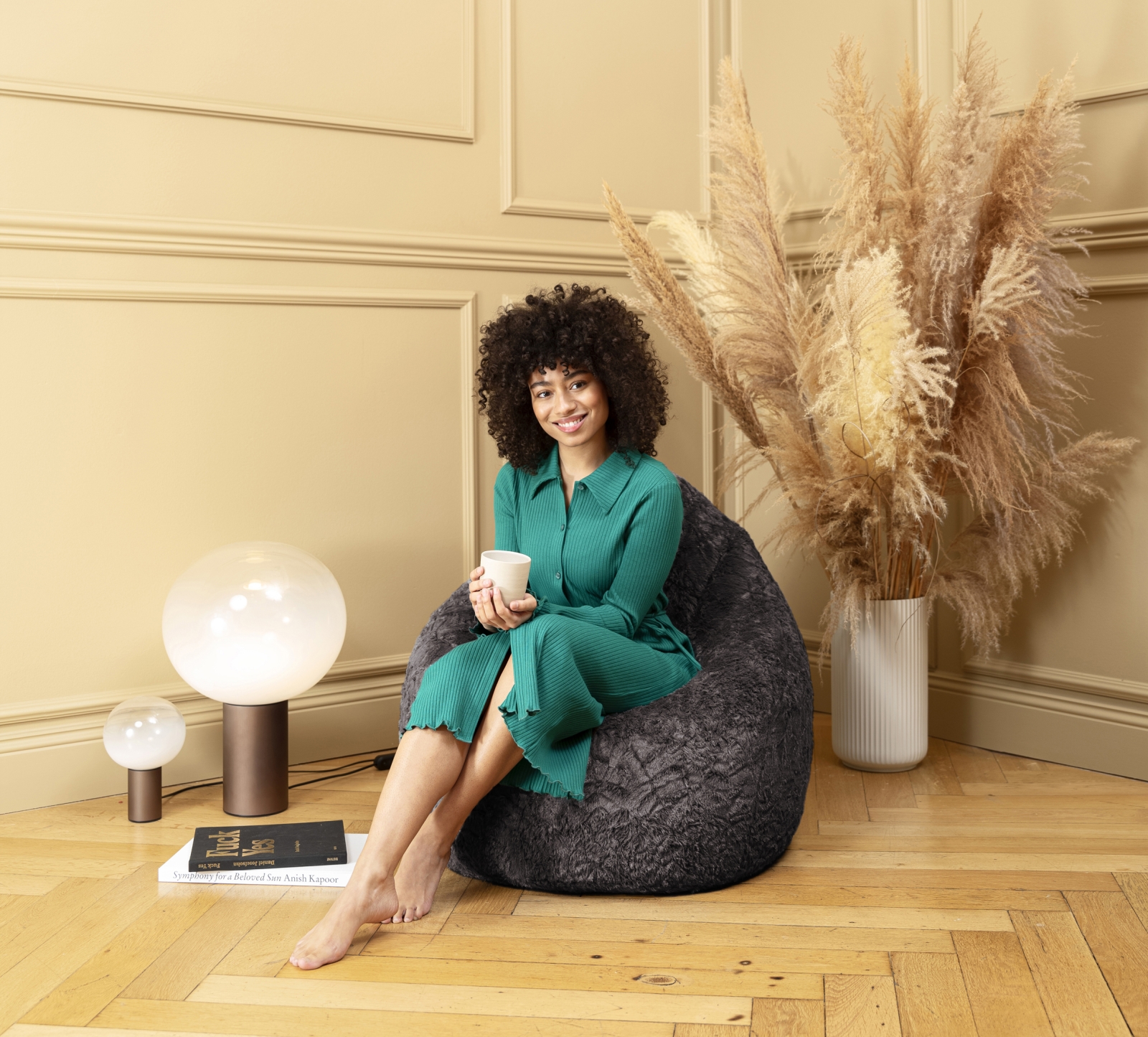 SITTING POINT Sitzsack Fluffy XL ca. 220 Liter anthrazit