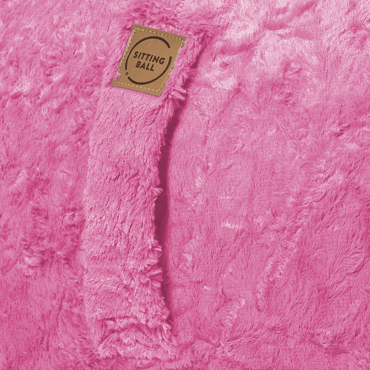 Sitzball / Gymnastikball FLUFFY mit Webplsch-Bezug in pink