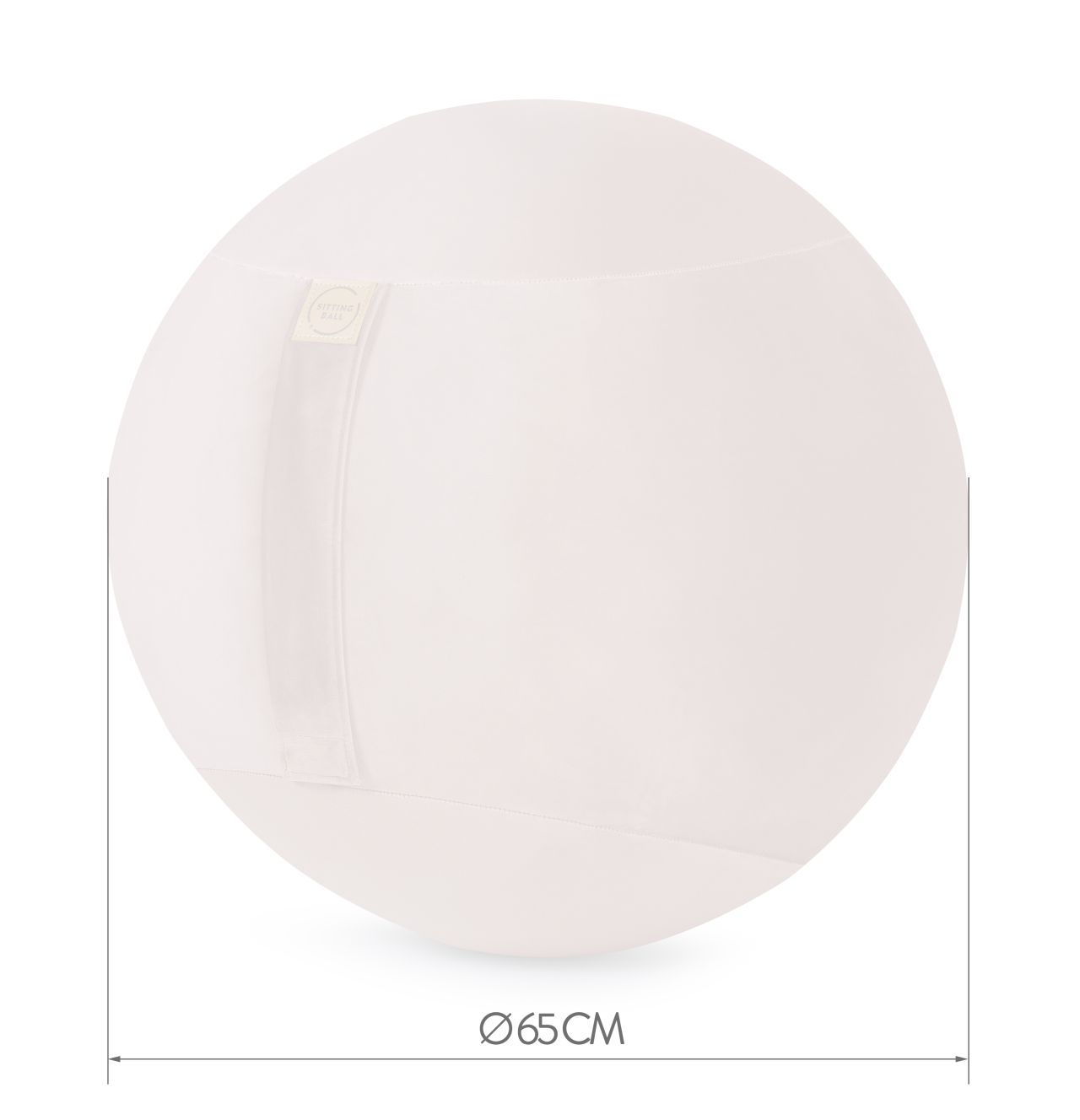 Sitzball / Gymnastikball SAMT UNI mit Samt-Bezug in altrose