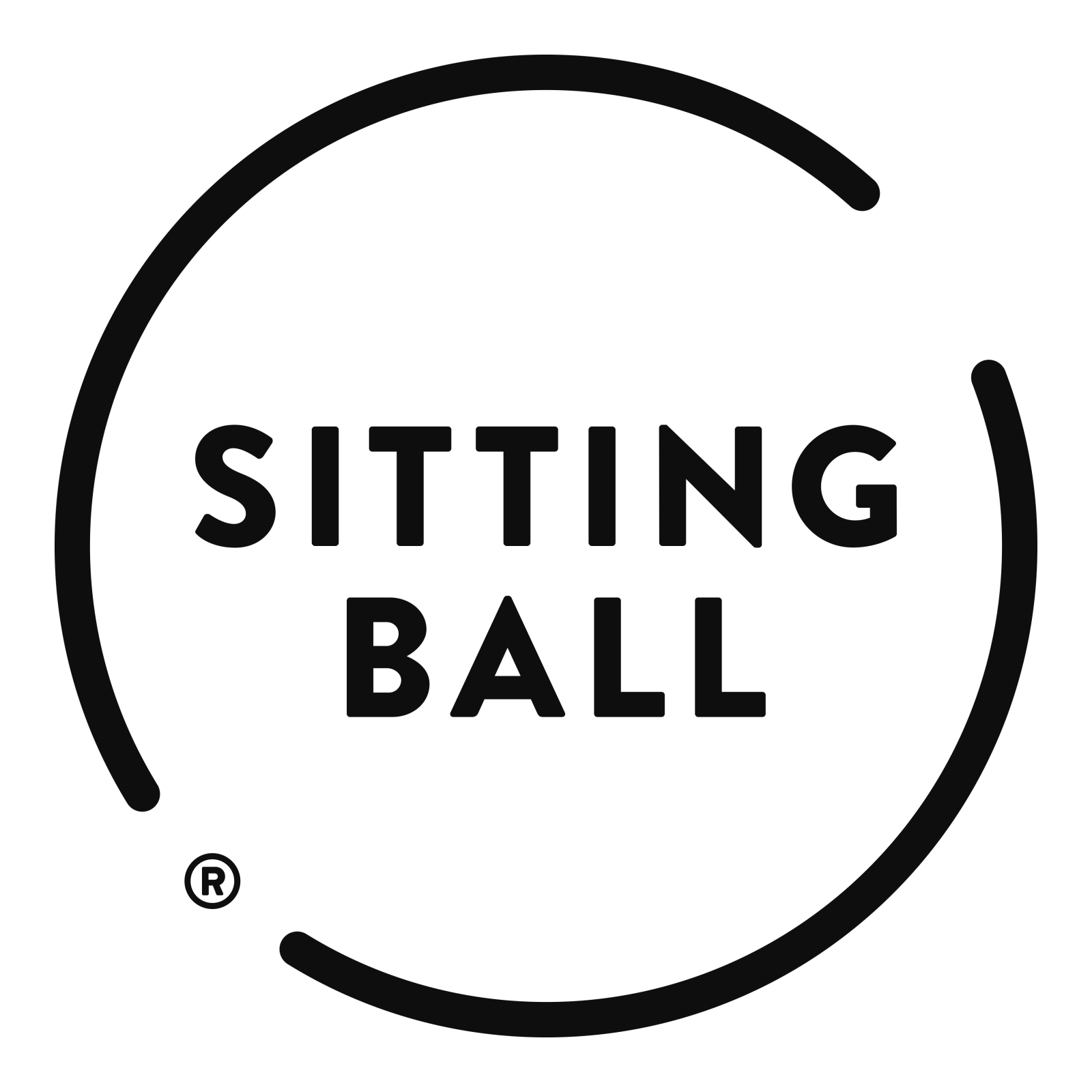 Sitzball / Gymnastikball SHARA mit Cord-Bezug in anthrazit