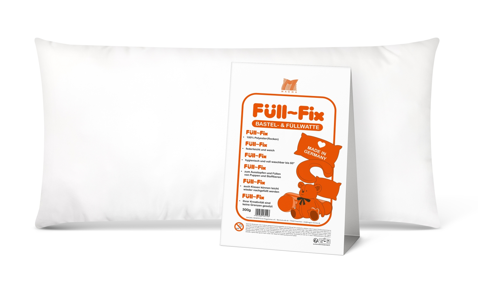SITTING POINT F�llfix Corovinbeutel - Hochwertige F�llwatte f�r Kissen, Kuscheltiere & mehr 3000 Gramm