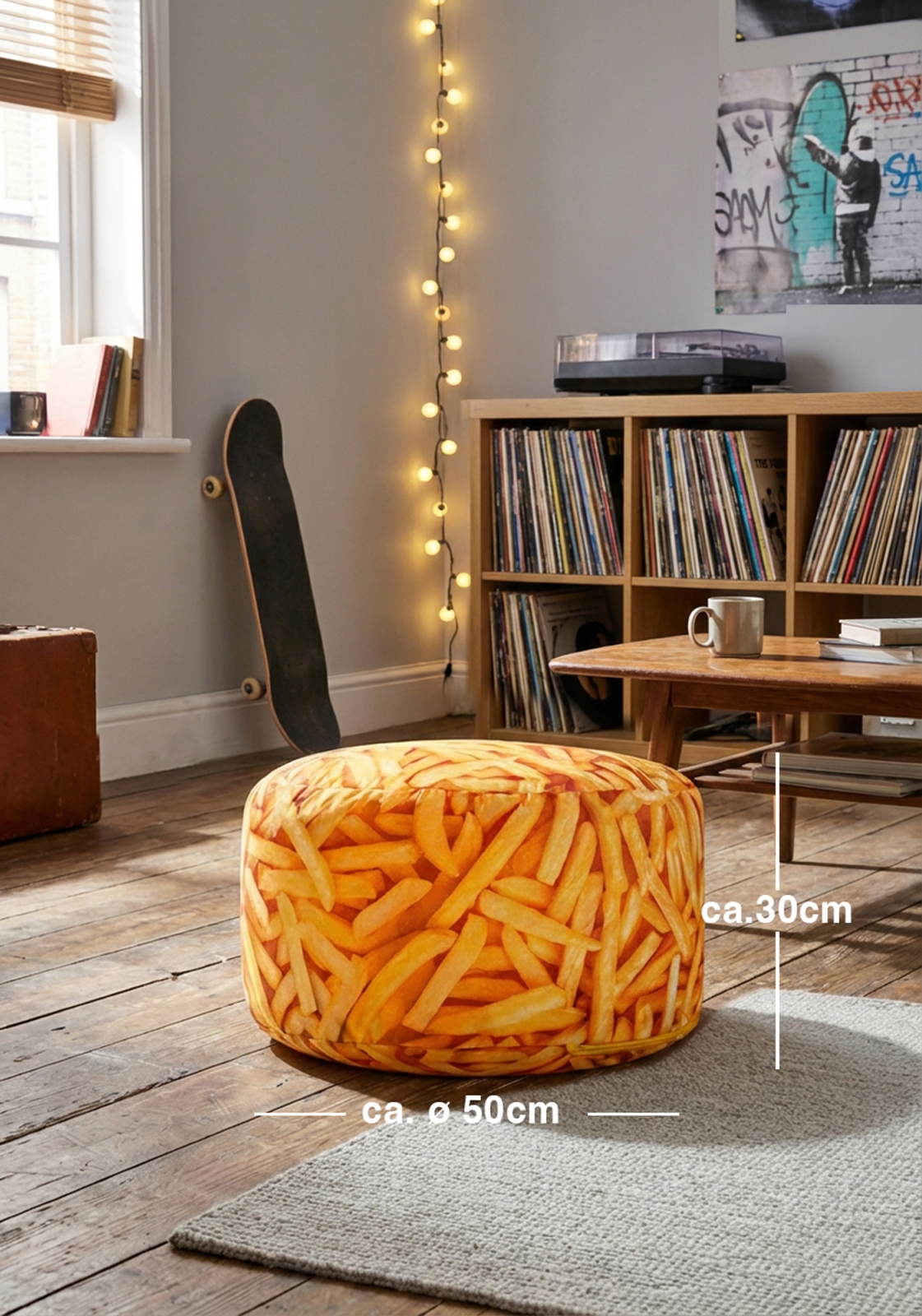 SITTING POINT Sitzhocker Set Burger+Pommes 50�30 cm