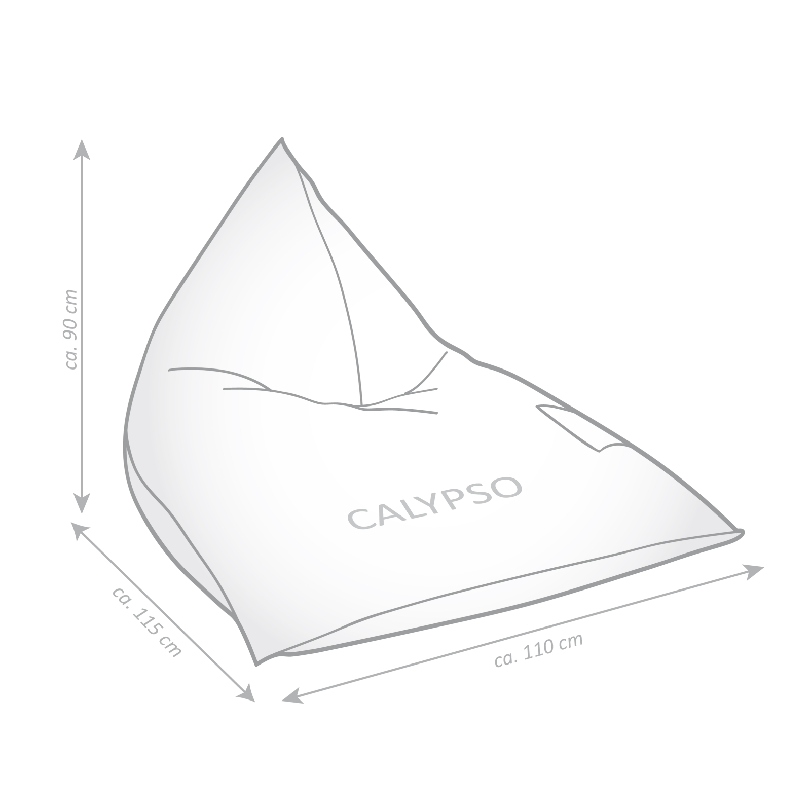 SITTING POINT Sitzsack Calypso CANVAS anthrazit