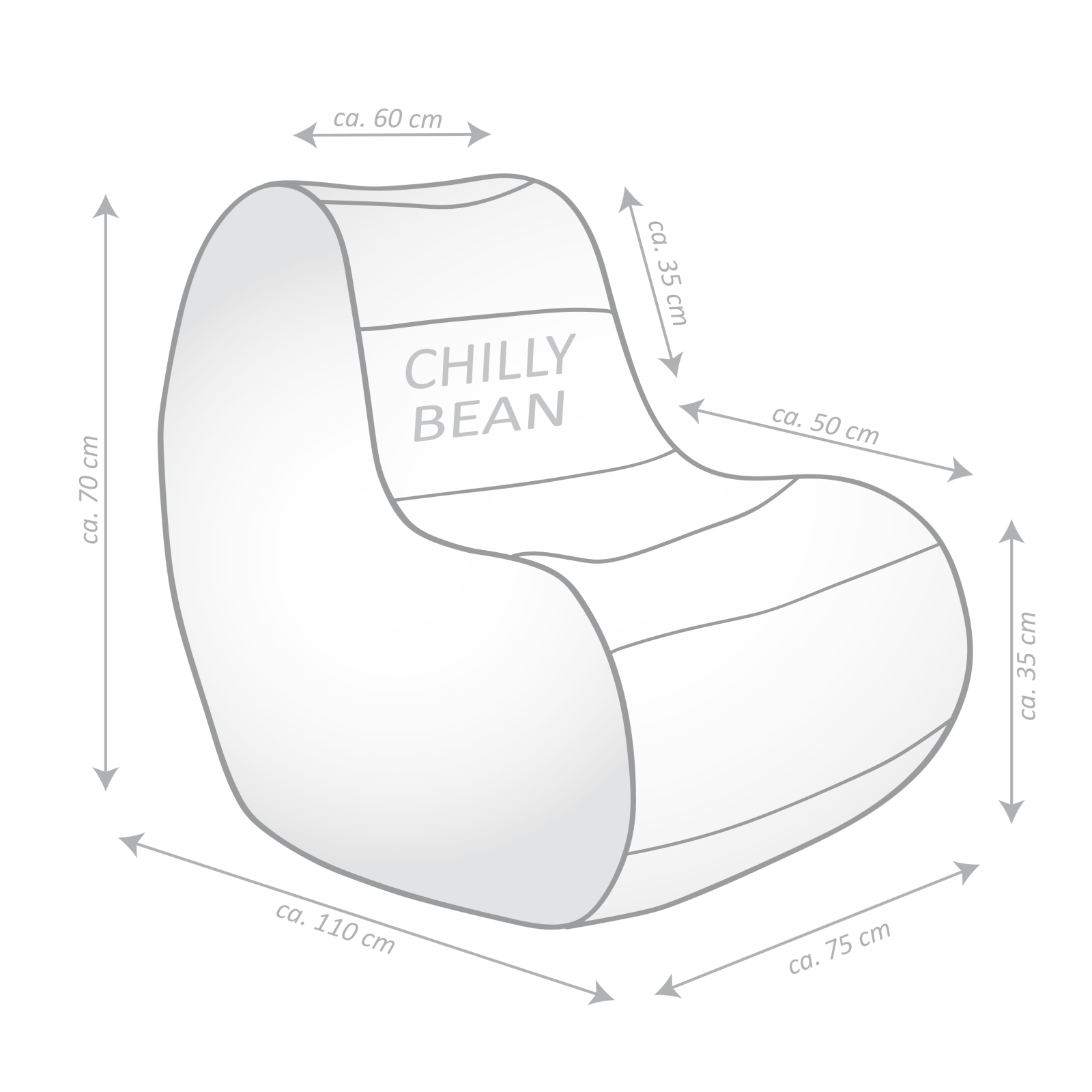 SITTING POINT Sitzsack Scuba Chilly Bean petrol