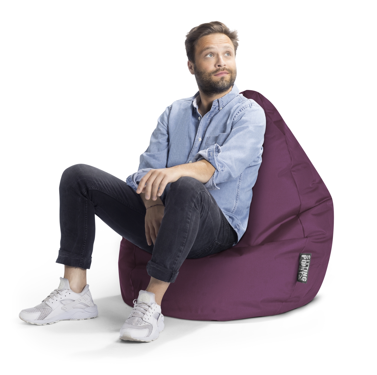 SITTING POINT Sitzsack Brava Bean Bag XL ca. 220 Liter aubergine