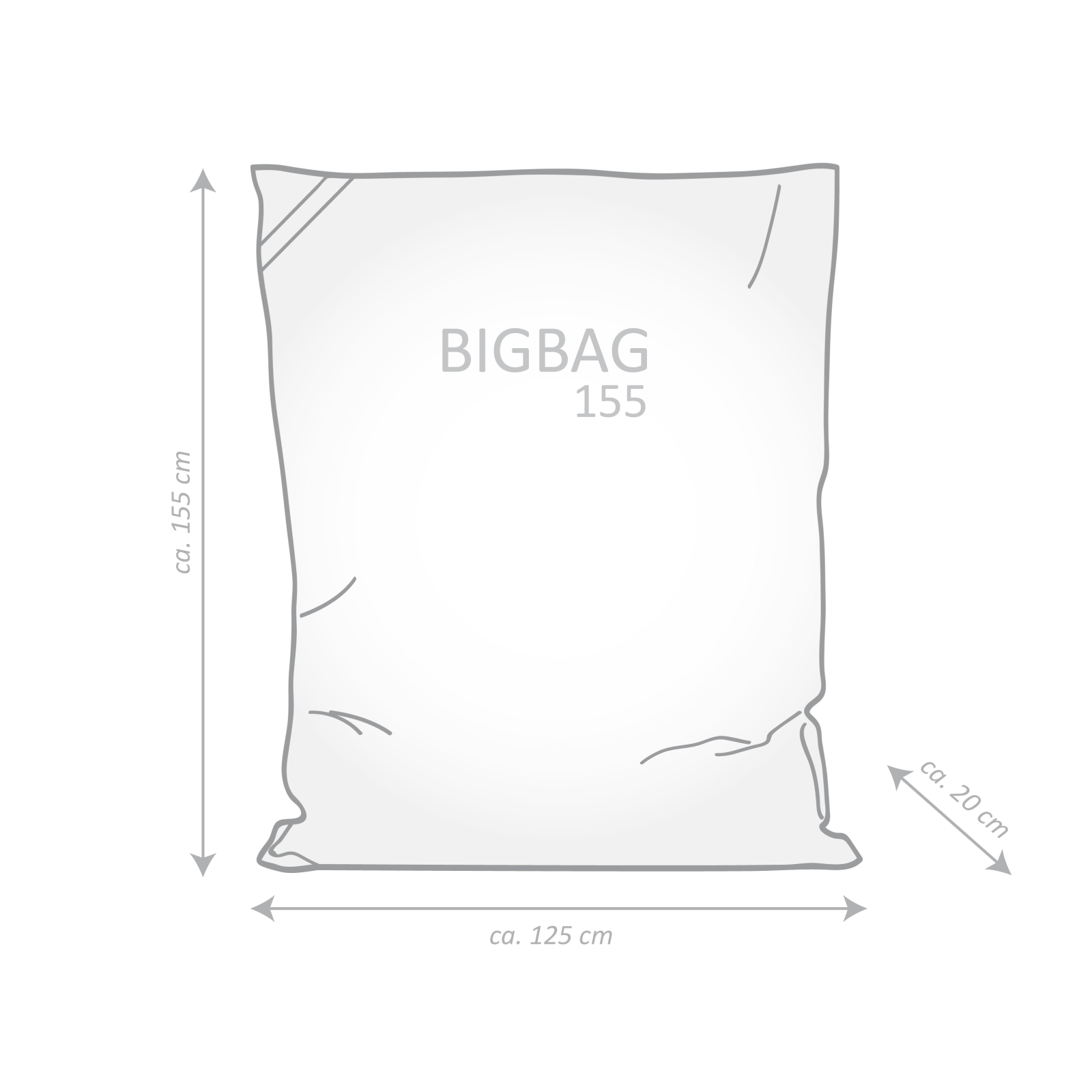 SITTING POINT Sitzsack Brava Big Bag 125x155cm braun