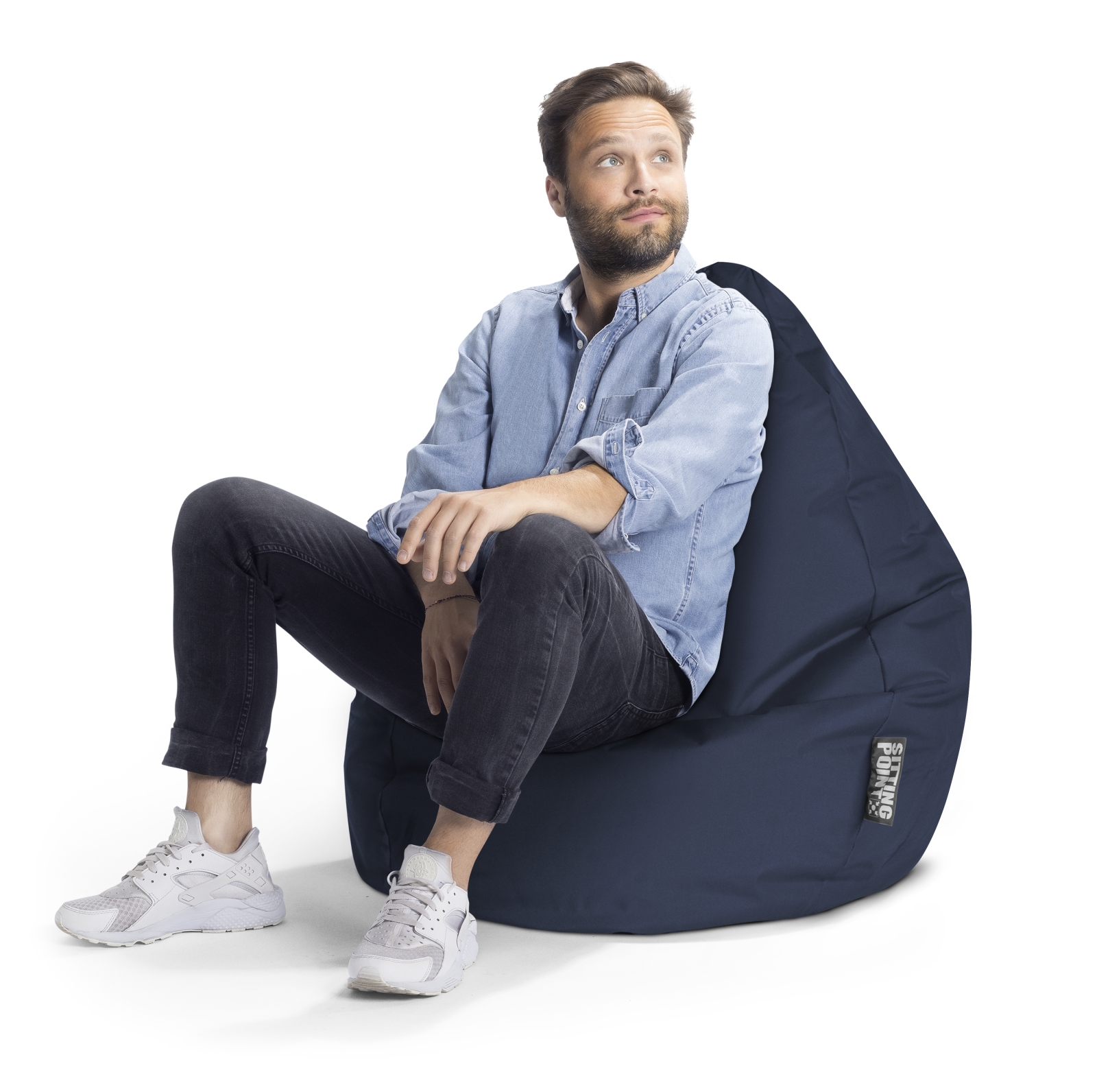 SITTING POINT Sitzsack Brava Bean Bag XL ca. 220 Liter jeansblau