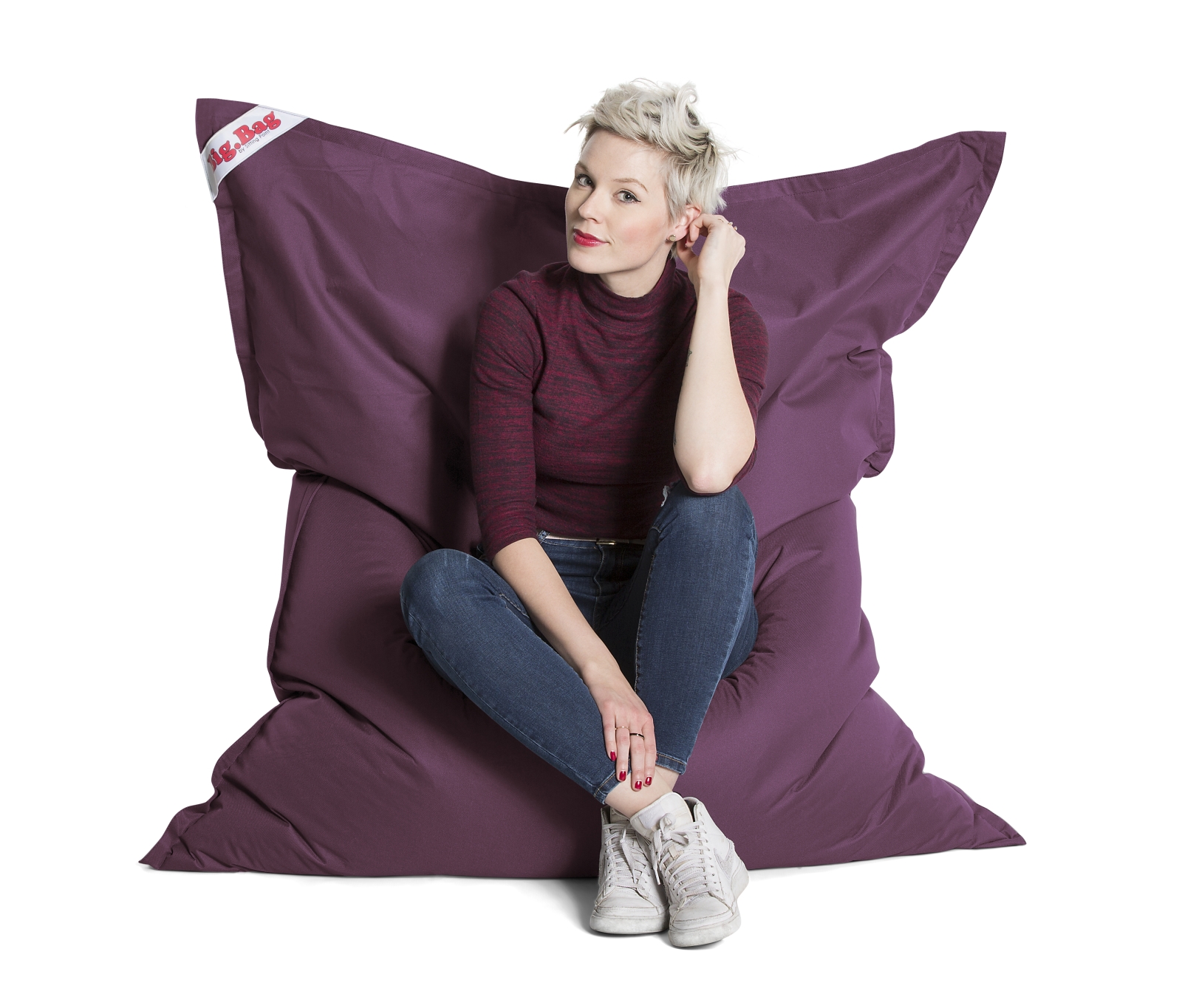 SITTING POINT Sitzsack Brava Big Bag 130x170cm aubergine