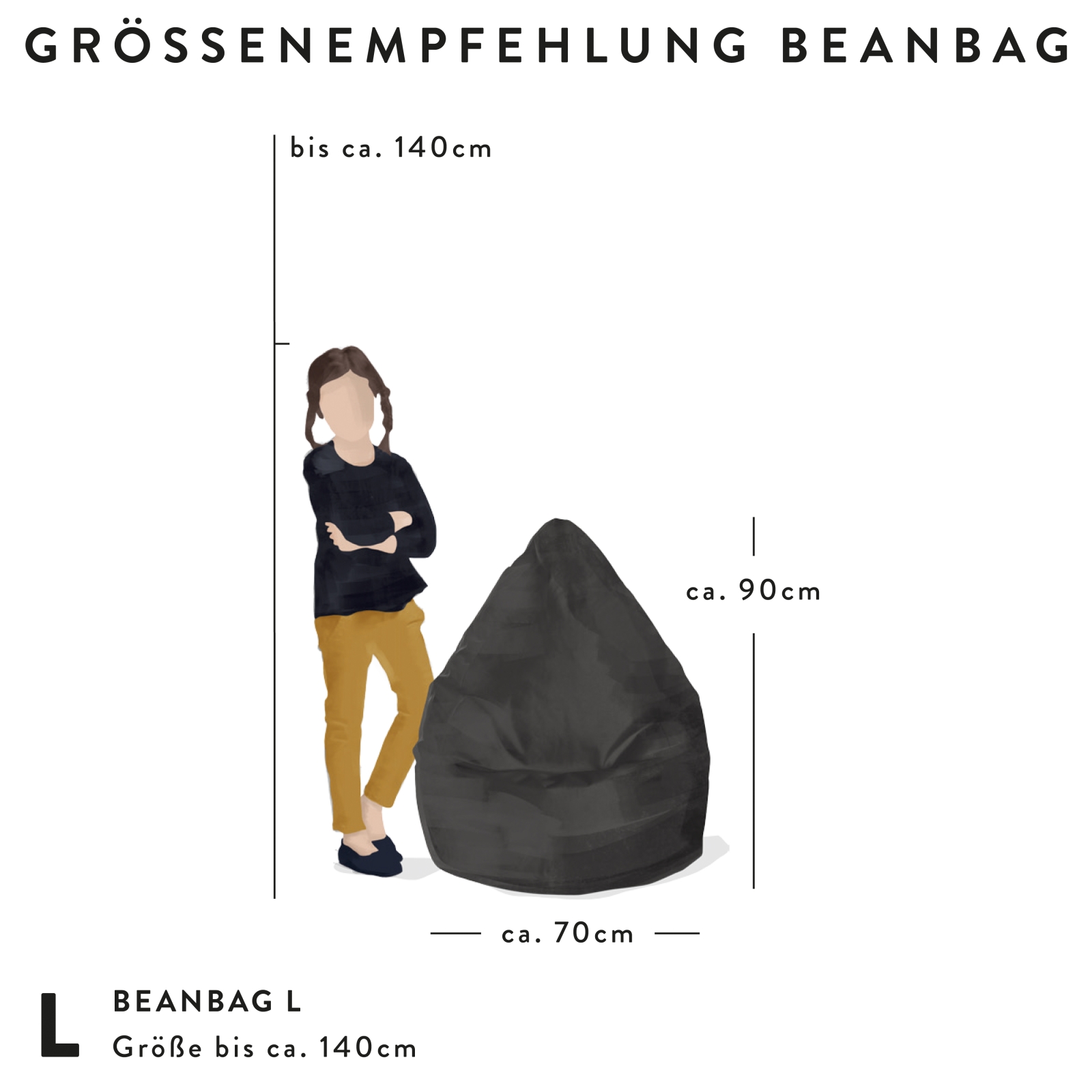 SITTING POINT Sitzsack Brava Bean Bag L ca. 120 Liter tomate