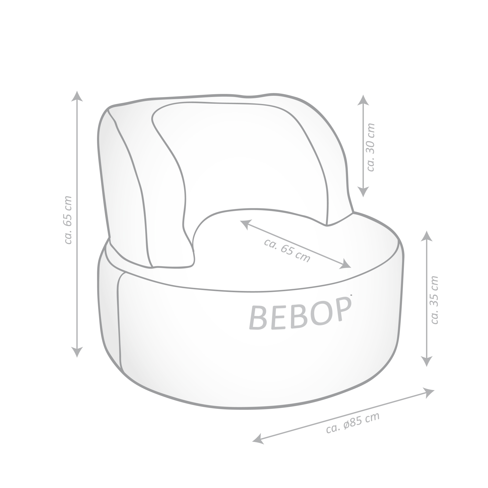 SITTING POINT Sitzsack Scuba Bebop aubergine