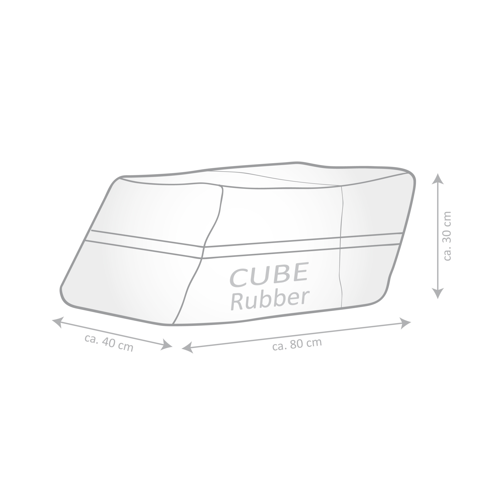 SITTING POINT Sitzsack CUBE RUBBER