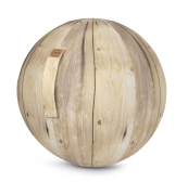 Sitzball / Gymnastikball OAK mit Soft-Feeling Digitaldruck-Bezug in Holzoptik